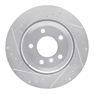R1 Concepts EDZ-31053L Brake Rotor Drilled & Slotted Silver